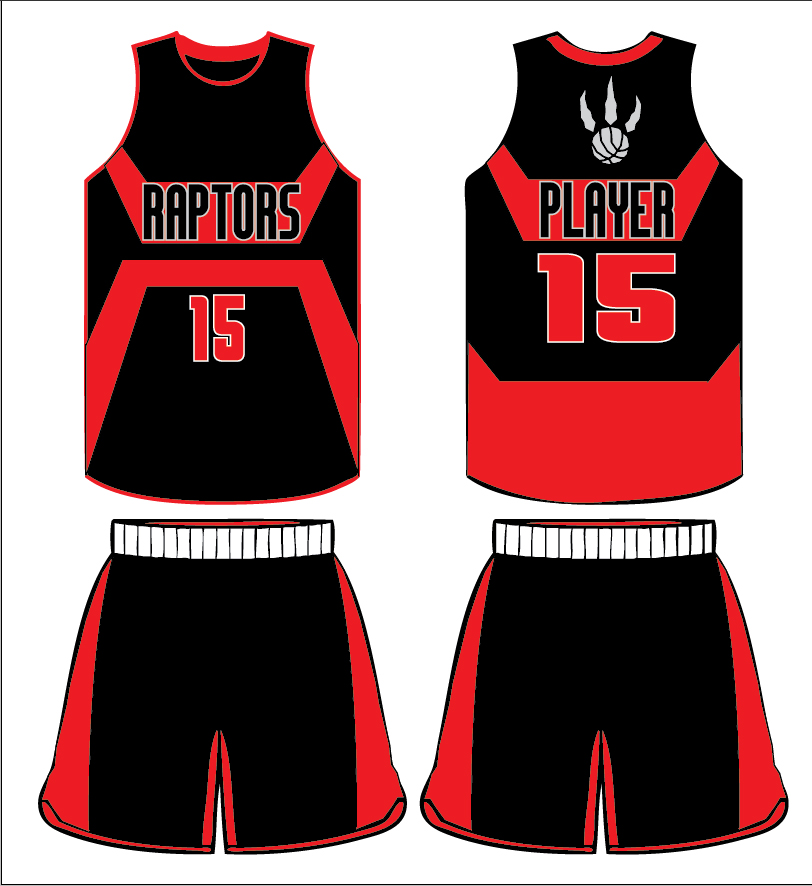 raptors black and red jersey