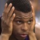 Toronto Raptors' Kyle Lowry reacts during the second half of an NBA basketball game, Friday, Jan. 16, 2015 in Toronto. (AP Photo/The Canadian Press, Frank Gunn)