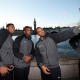 LONDON, ENGLAND - JANUARY 12: Bruno Caboclo #20, Delon Wright #55 and Norman Powell #24 of the Toronto Raptors take a selfie while sight seeing as part of 2016 London Global Games on January 12, 2016 in London, England. NOTE TO USER: User expressly acknowledges and agrees that, by downloading and/or using this Photograph, user is consenting to the terms and conditions of the Getty Images License Agreement. Mandatory Copyright Notice: Copyright 2016 NBAE (Photo by Gregory Shamus/NBAE via Getty Images)