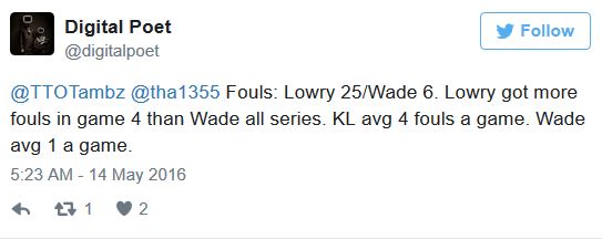 Lowry vs Wade Tweet