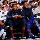 HOUSTON, TX - AUGUST 1: DeMar DeRozan #9, Paul George #13 and Jimmy Butler #4 of the USA Basketball Men's National Team watch their teammates during the game against Nigeria during the USA Basketball Showcase on August 1, 2016 at the Toyota Center in Houston, Texas. NOTE TO USER: User expressly acknowledges and agrees that, by downloading and or using this photograph, User is consenting to the terms and conditions of the Getty Images License Agreement. Mandatory Copyright Notice: Copyright 2016 NBAE (Photo by Bill Baptist/NBAE via Getty Images)