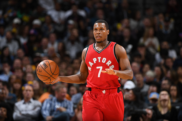 DENVER, CO - NOVEMBER 18: Kyle Lowry #7 of the Toronto Raptors handles the ball against the Denver Nuggets on November 18, 2016 at the Pepsi Center in Denver, Colorado. NOTE TO USER: User expressly acknowledges and agrees that, by downloading and/or using this Photograph, user is consenting to the terms and conditions of the Getty Images License Agreement. Mandatory Copyright Notice: Copyright 2016 NBAE (Photo by Garrett Ellwood/NBAE via Getty Images)