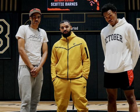 Drake welcomes 2021 Raptors rookies to Toronto