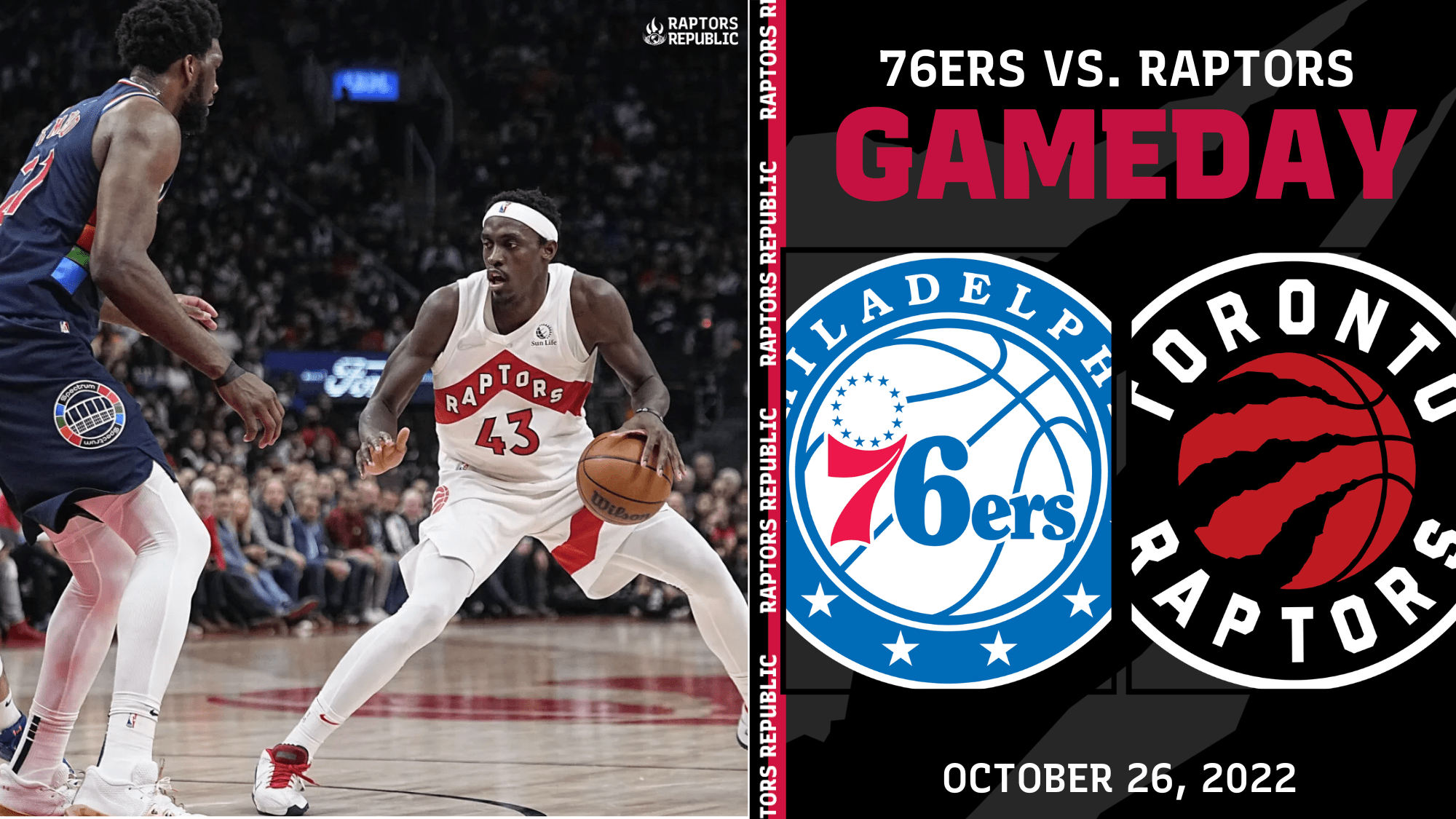 Gameday: 76ers vs Raptors, October 26
