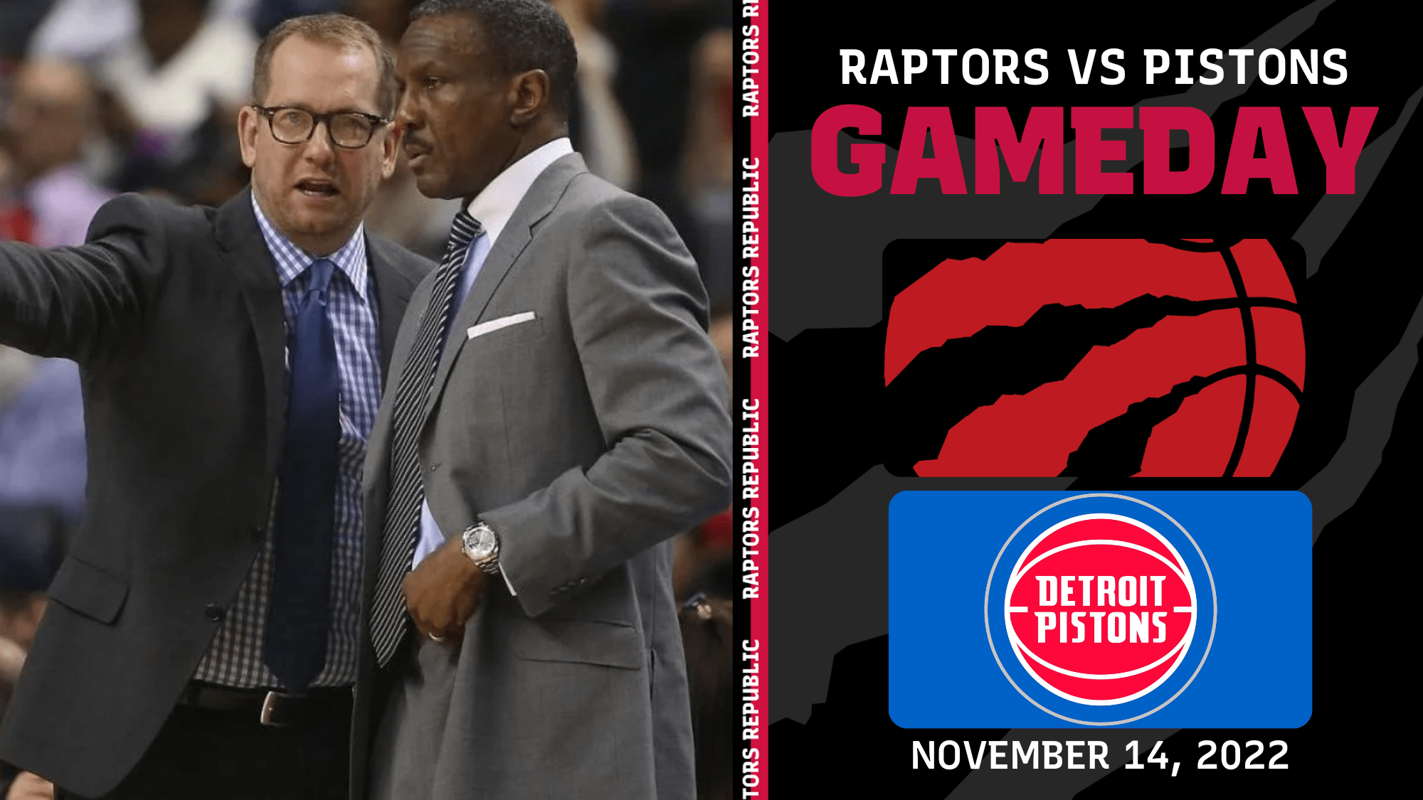 Gameday: Raptors @ Pistons, November 14