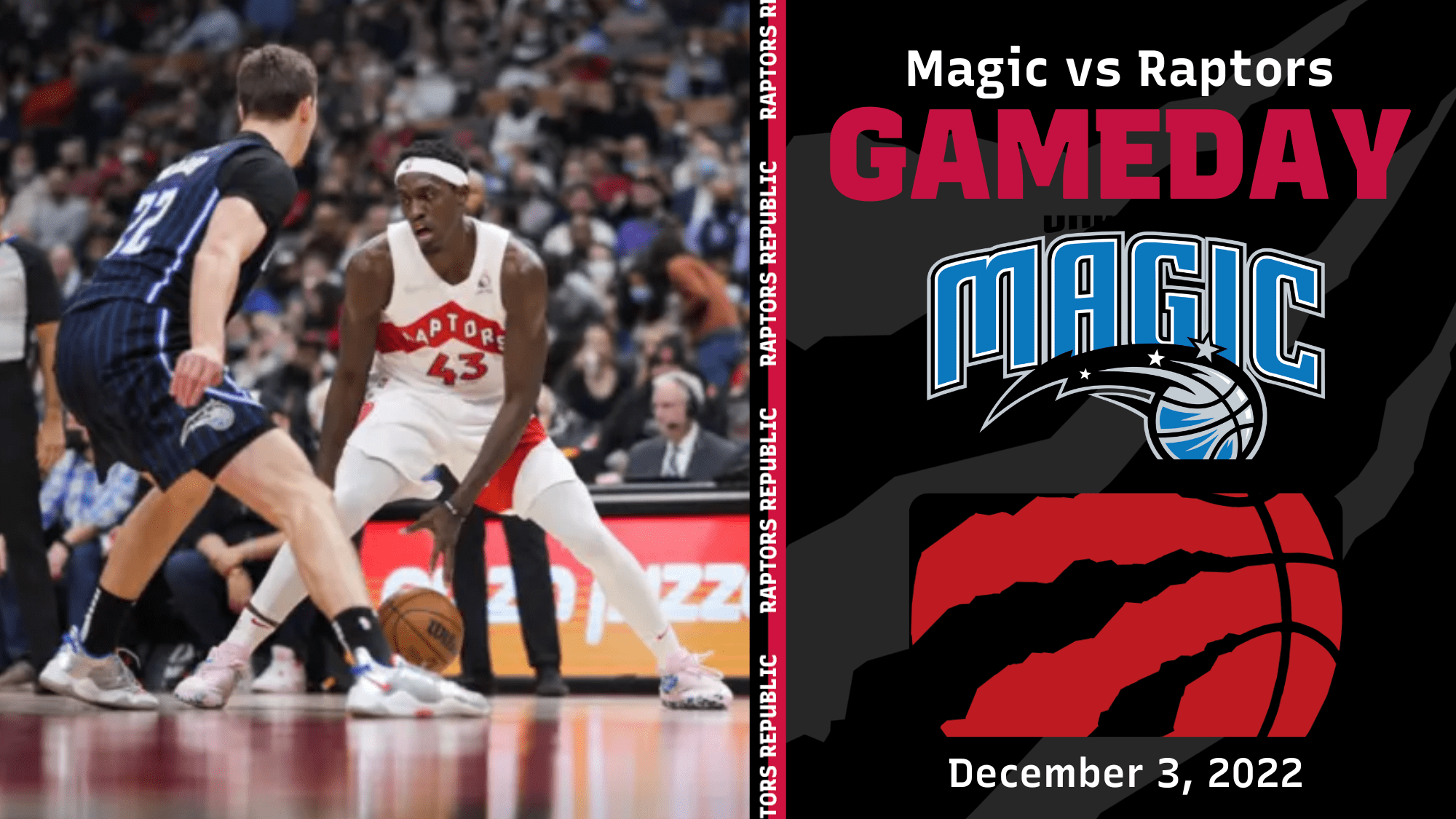 Gameday: Magic vs Raptors, December 3