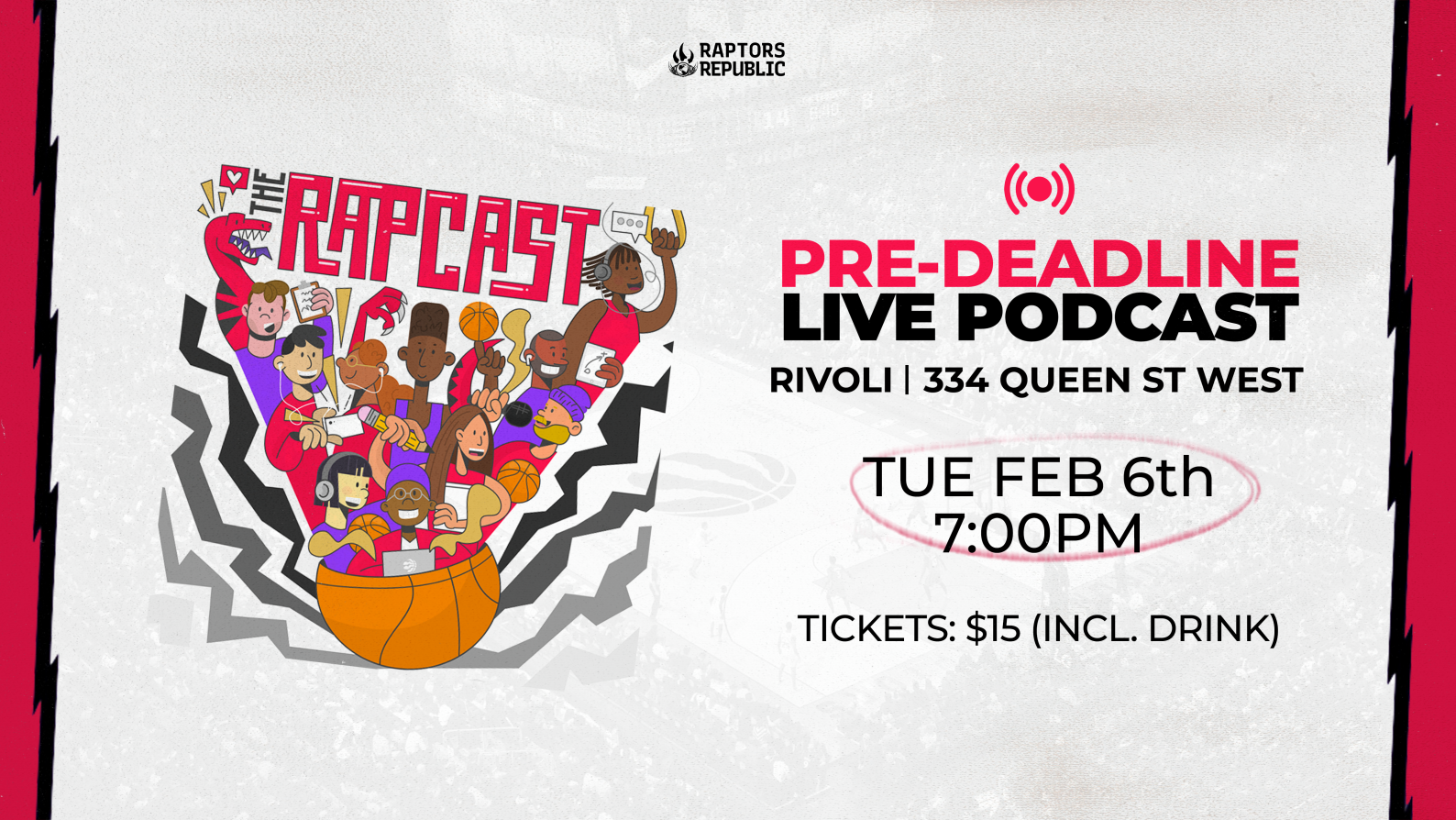 Live Podcast – This Tuesday at Rivoli Toronto, Get Your Tickets