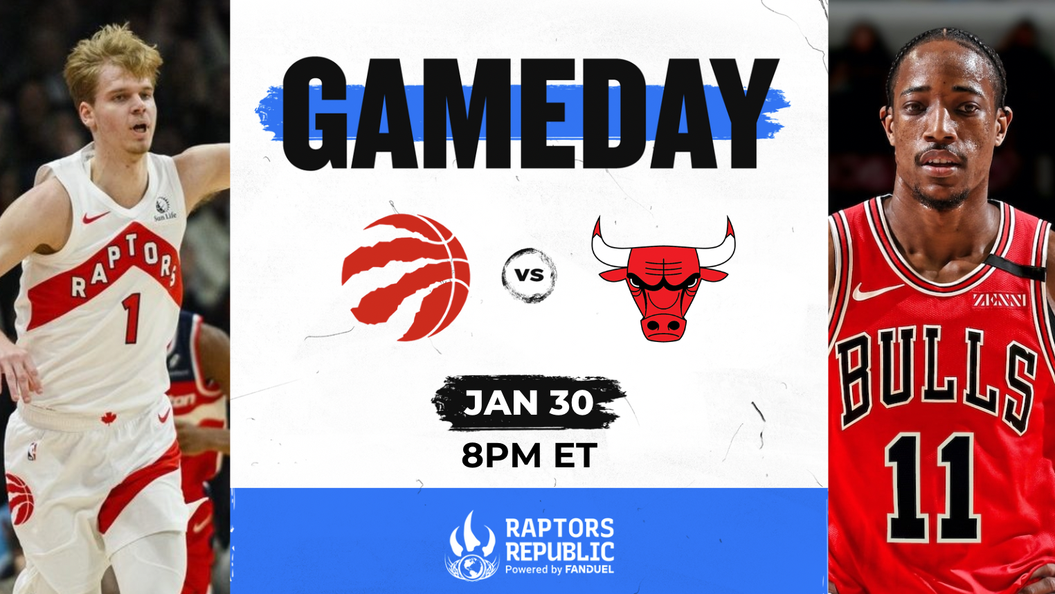 Gameday Raptors @ Bulls, January 30