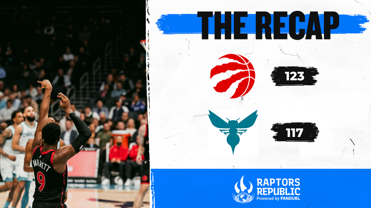 Raptors end road trip with win in Charlotte