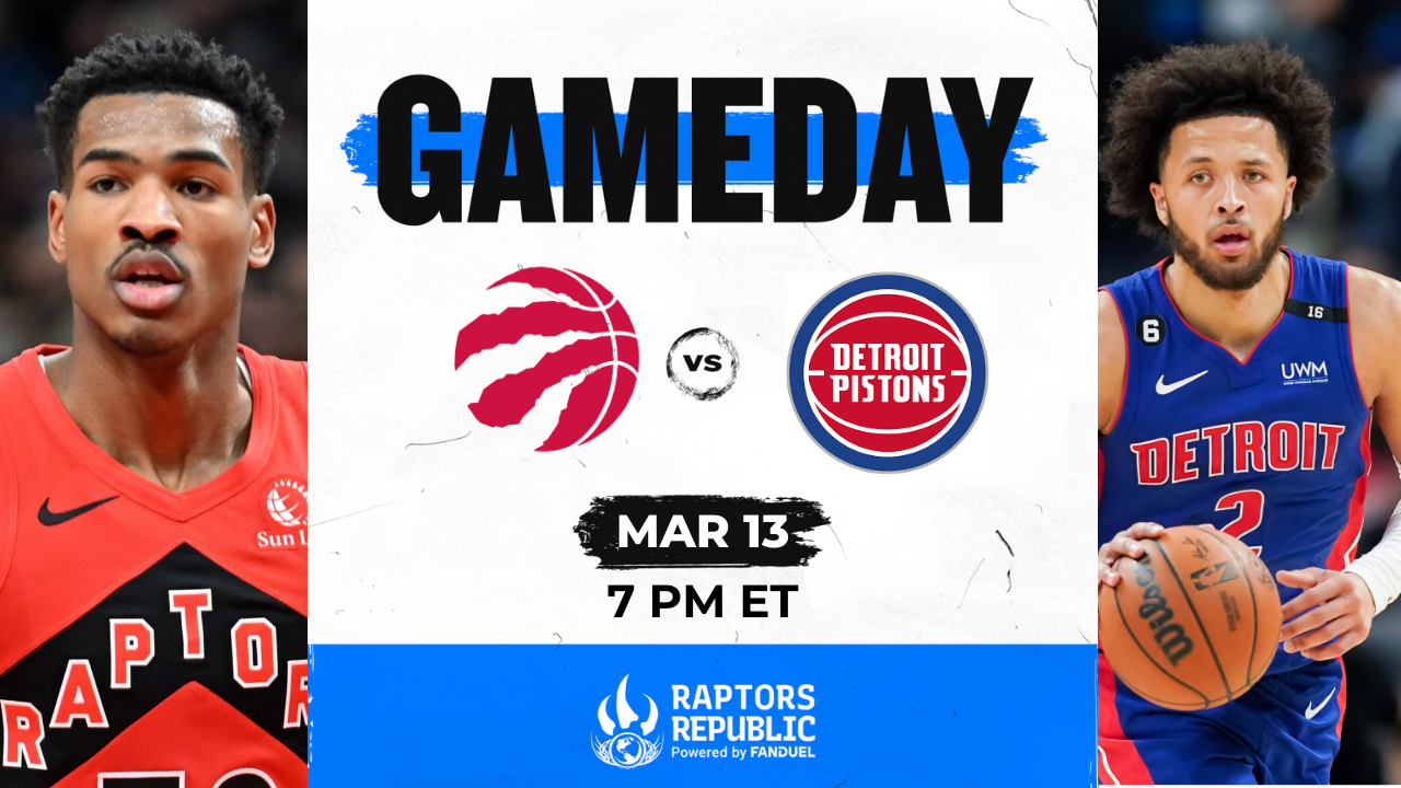 Gameday: Raptors @ Pistons, Mar 13