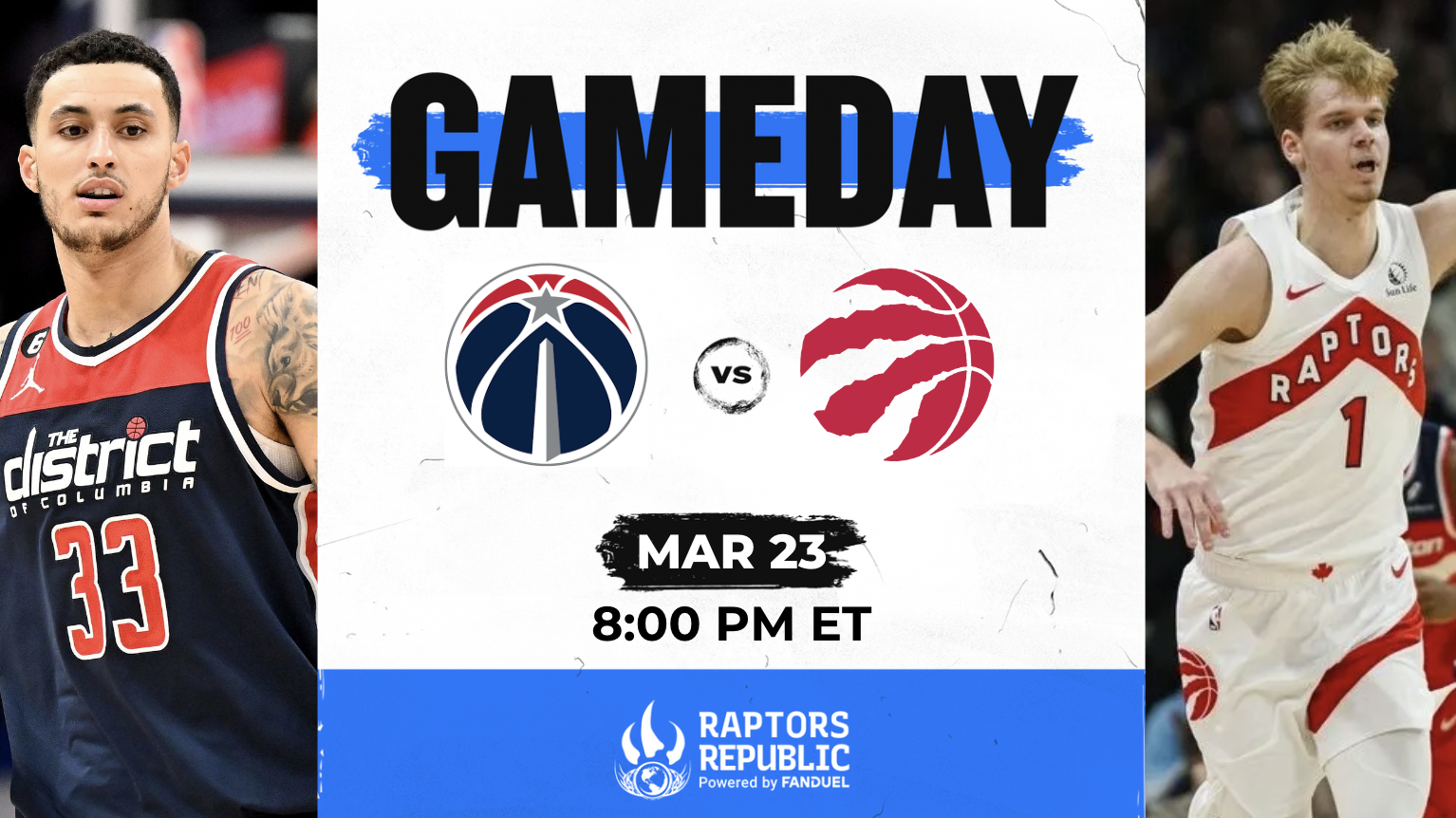Gameday: Raptors @ Wizards, March 23