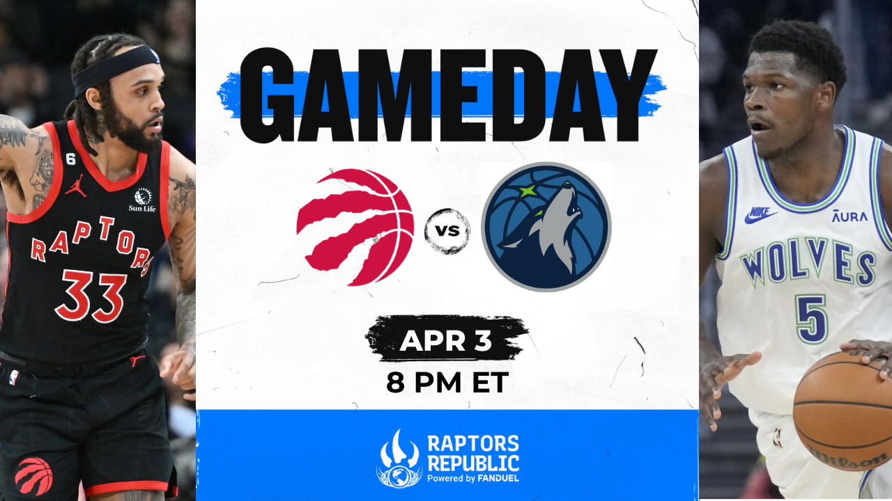 Gameday: Raptors @ Timberwolves, April 3
