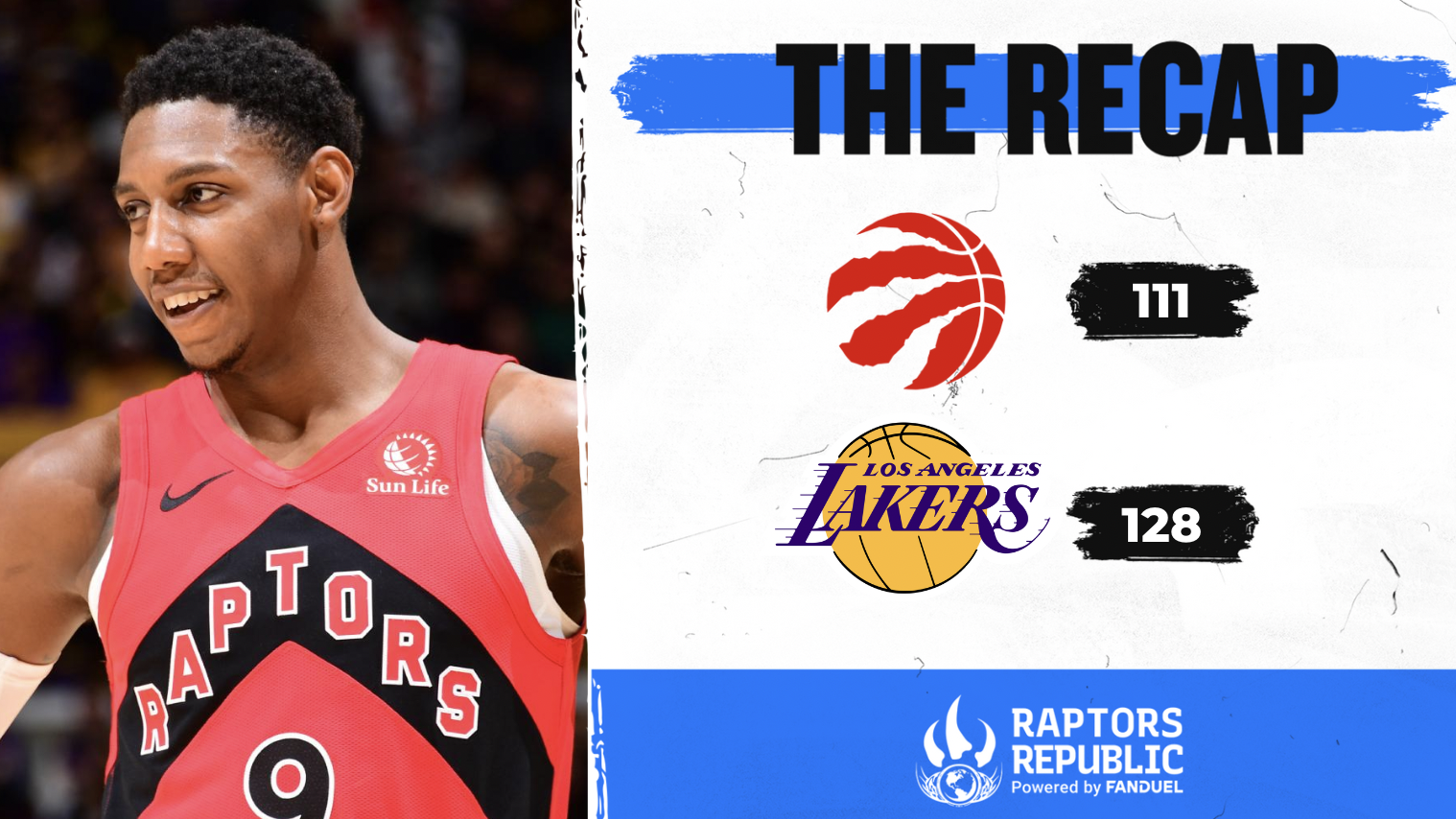 Raptors lose once again in blowout to Lakers